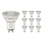Flerpack 10x Noxion PerfectColor LED Spot GU10 PAR16 4W 345lm 60D - 927 Extra Varm Vit | Bästa färgåtergivning - Dimbar - Ersättare 50W