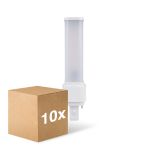 Flerpack 10x Ledvance Dulux-D LED 9W - 840 Kallvit | 2-Stift - Ersättare 26W