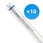 Flerpack 10x Philips LED Rör T8 MASTER (EM/Mains) Ultra Output 14.7W 2500lm - 840 Kallvit | 120cm - Ersättare 36W