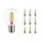 Flerpack 10x Noxion Lucent Filament LED E27 Päron Klar 7W 806lm - 827 Extra Varm Vit | Dimbar - Ersättare 60W