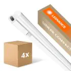 Flerpack 4x Ledvance LED Allmänbruksarmatur Linear Kompakt Växla 8W 800lm - 840 Kallvit | 60cm